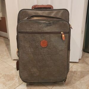 Vintage Bric's leather luggage bag with detachable garment bag